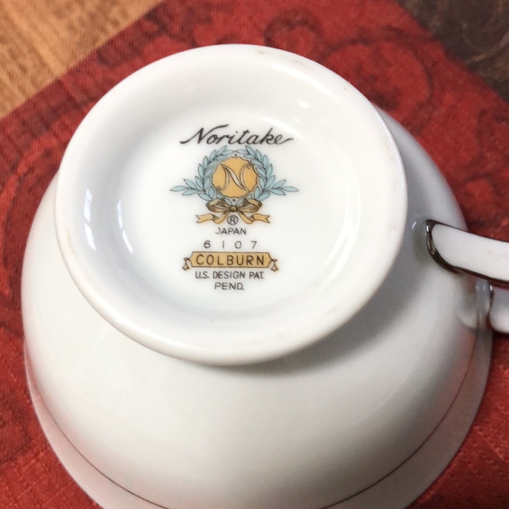 ❤️EUC❤️Vintage Noritake Porcelain “Colburn”Pattern, 4 cups and 4 saucers. - Picture 6 of 6